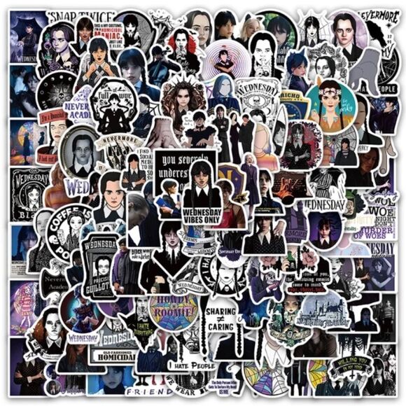 Wednesday Addams Assorted Stickers - Picture 10 of 10